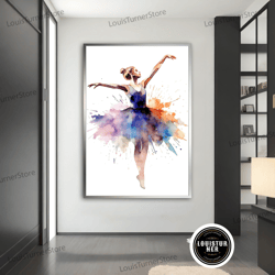 decorative wall art, ballerina canvas, effect ballerina girl print, ballerina wall art, ballerina canvas print, ballerin