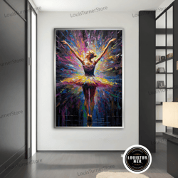 decorative wall art, beatiful ballerina canvas painting, abstract ballerina print wall art, ballerina canvas wall decor,