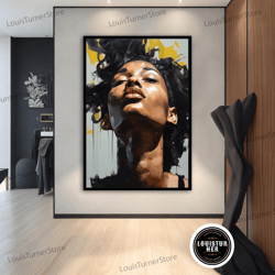decorative wall art, ethnic canvas wall art, black woman wall art, canvas wall art, ethnic woman wall art, colorful woma