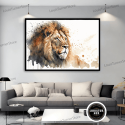 decorative wall art, lion wall art, wild lion canvas print, lion canvas wall art, animal kingdom canvas home decor, anim