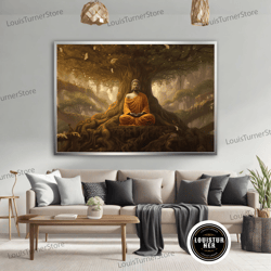 decorative wall art, meditation buddha canvas painting, buddha print canvas, buddha print wall art, asian wall art, budd