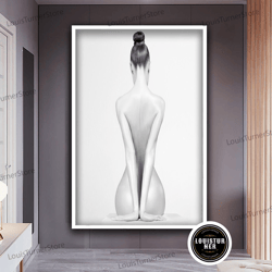 decorative wall art, nude wall art, naked ballerina canvas art, naked woman poster, sexy woman wall art, erotic canvas p