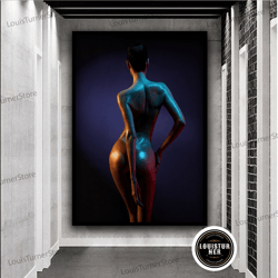 decorative wall art, nude woman canvas, erotic canvas art, erotic nudity wall art, sexy girl wall decor, sensual woman c