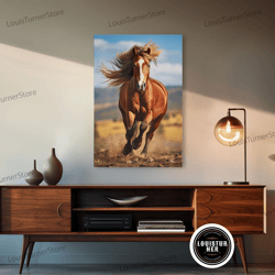 framed canvas ready to hang, horse portrait, animal wall art, horse painting, canvas print, wall art, vertical print, gi