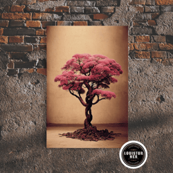 framed canvas ready to hang, japanese maple tree, framed canvas print, ready to hang framed wall art, living room wall h