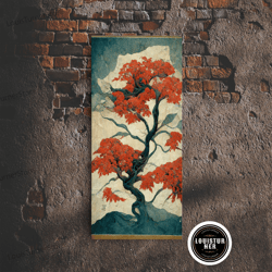 framed canvas ready to hang, japanese maple tree, japanese style art, canvas print, abstract tree art, ready to hang wal