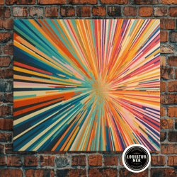 framed canvas ready to hang, mcm mid century modern retro canvas print mid century wall art large wall art geometric art