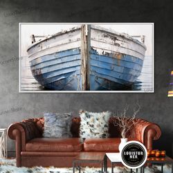 Framed Canvas Ready To Hang, Old Wooden Ship Nautical Decor, Lakehouse Decor, Coastal Decor, Photography Wall Art Framed