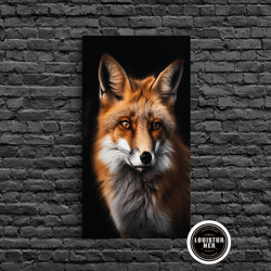 framed canvas ready to hang, portrait of a red fox, framed canvas print, framed wall art, fox photography, wild life art