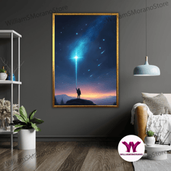 high quality decorative wall art, chameleon surreal canvas print, ready to hang, framed wall decor, animal art, colorful