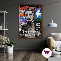 high quality decorative wall art, graffiti panda art canvas, street style wall decor, urban panda painting, hip hop pand