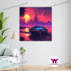 high quality decorative wall art, venice poster art canvas print, ready to hang, framed wall art, italy travel decor