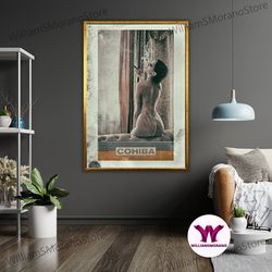 high quality decorative wall art, woman hanging on rope art canvas, canvas print, ready to hang, framed wall decor, cont