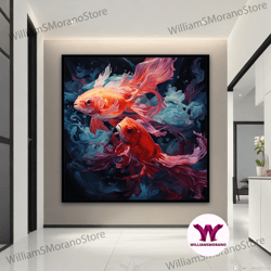 high quality decorative wall art, king lion painting, king lion ,king lion wall art, red and blue-eyed lion, king lion a