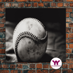 decorative wall art, framed baseball print, black and white baseball picture, sports wall decor, boys room wall decor, b