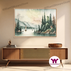 decorative wall art, life on the lake, framed canvas print, wall art, lakehouse art