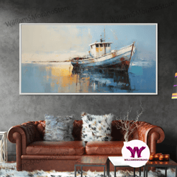 Decorative Wall Art, Nautical Decor, Beach Decor, Coastal Decor, Old Wooden Ship Photography Wall Art Framed Canvas Prin