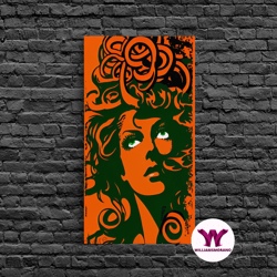 decorative wall art, nordic medusa pop art canvas print, classic portrait posters and prints, canvas for living room hom