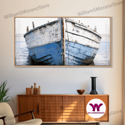 decorative wall art, old wooden ship nautical decor, beach decor, coastal decor, photography wall art framed canvas prin