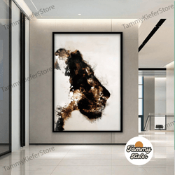 decorative wall art, decorate the living room, bedroom and workplace, lion hunt canvas, motivational poster art, success