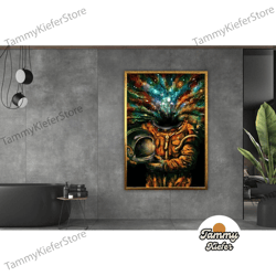 decorative wall art, decorate the living room, bedroom and workplace, outer space, astronaut in space, astronaut canvas,