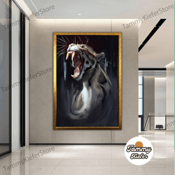 decorative wall art, decorate the living room, bedroom and workplace, tiger canvas painting, tiger poster, modern wall a