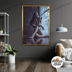 decorative wall art, decorate the living room, bedroom and workplace, retro woman smoking canvas print, vintage poster a