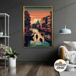 decorative wall art, decorate the living room, bedroom and workplace, venice poster art canvas print, ready to hang, fra
