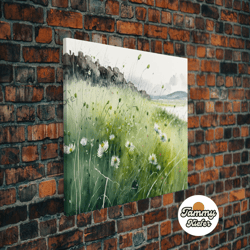 high quality decorative wall art, modern boho wall art, wall decoration, beautiful field of wild flowers framed canvas p