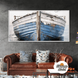 High Quality Decorative Wall Art, Old Wooden Ship Nautical Decor, Lakehouse Decor, Coastal Decor, Photography Wall Art F