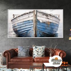 high quality decorative wall art, old wooden ship nautical decor, lakehouse decor, coastal decor, photography wall art f