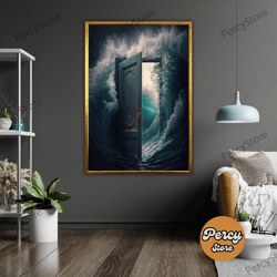 wall decoration canvas painting - living room bedroom home and office wall decoration canvas art, door to the waves canv
