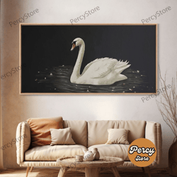 the blue lagoon, tropical wall art, beach ocean art, framed canvas print, colorful beach house decor, above sofa art