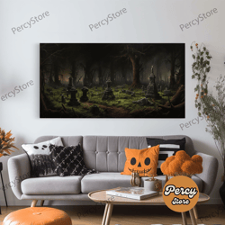 the haunted circus, unique halloween art, framed canvas print, halloween poster art, horror prints