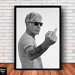 anthony bourdain canvas canvas wall art family decor, home decor, frame option