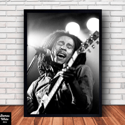 bob marley music canvas canvas wall art family decor, home decor, frame option-1