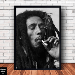 bob marley music canvas canvas wall art family decor, home decor, frame option-2