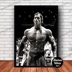 arnold schwarzenegger poster canvas wall art family decor, home decor, frame option-1