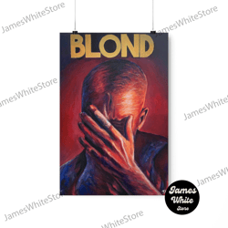 blonde - fine art print, frank ocean art, frank ocean wall art, frank ocean hand-painted art, frank ocean poster, blonde