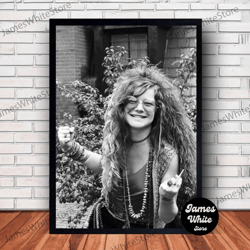 janis joplin music poster canvas wall art family decor, home decor, frame option