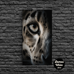 Framed Canvas Ready To Hang, Snow Leopard Photography Art, Framed Canvas Print, Predator Art, Big Cat Art