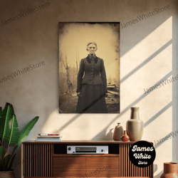 Framed Canvas Ready To Hang, Victorian Woman, Portrait Photo, Victorian Wall Art, Antique Photograph, Canvas Print, Wall