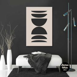 beige wall art, boho canvas art decor, scandinavian style wall decor, roll up canvas, stretched canvas art, framed wall