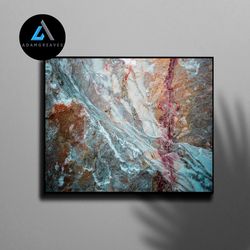 decorative wall art, blue gold decor, blue marble wall art, blue abstract art, living room wall art, blue gold abstract,