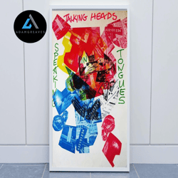 decorative wall art, talking heads canvas, rock band canvas, vintage music canvas, talking heads 1980s concert canvas, a