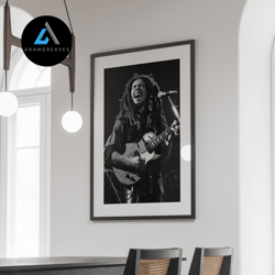 decorative wall art, bob marley canvas, reggae music icon print, inspirational quote wall art, positive vibes decor, bob