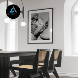 decorative wall art, woman drinking perfume canvas, luxury fashion print, teen girl bedroom decor, vintage wall art, bla