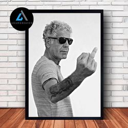 decorative wall art, anthony bourdain canvas canvas wall art family decor, home decor, frame option