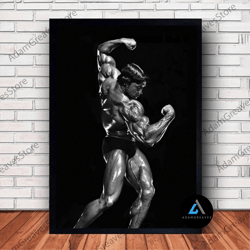 framed canvas ready to hang, arnold schwarzenegger poster canvas wall art family decor, home decor, frame option