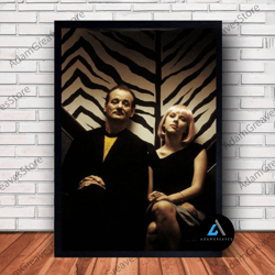 framed canvas ready to hang, lost in translation movie poster canvas wall art family decor, home decor, frame option-1